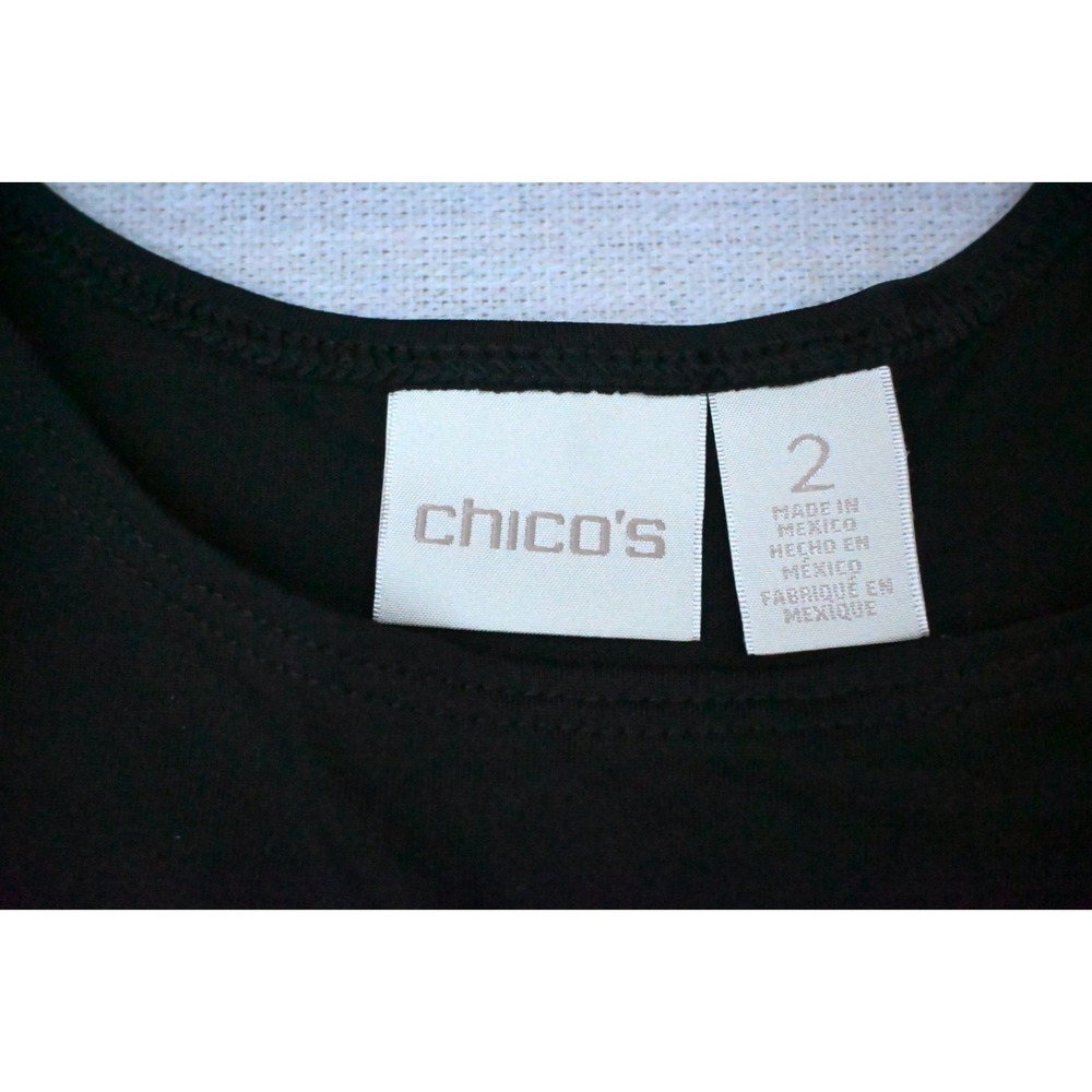 Chicos Lot of 5 Womens 2 L Tank Tops Red Black Pink Blue Taupe Print Scoop Neck - Picture 10 of 14